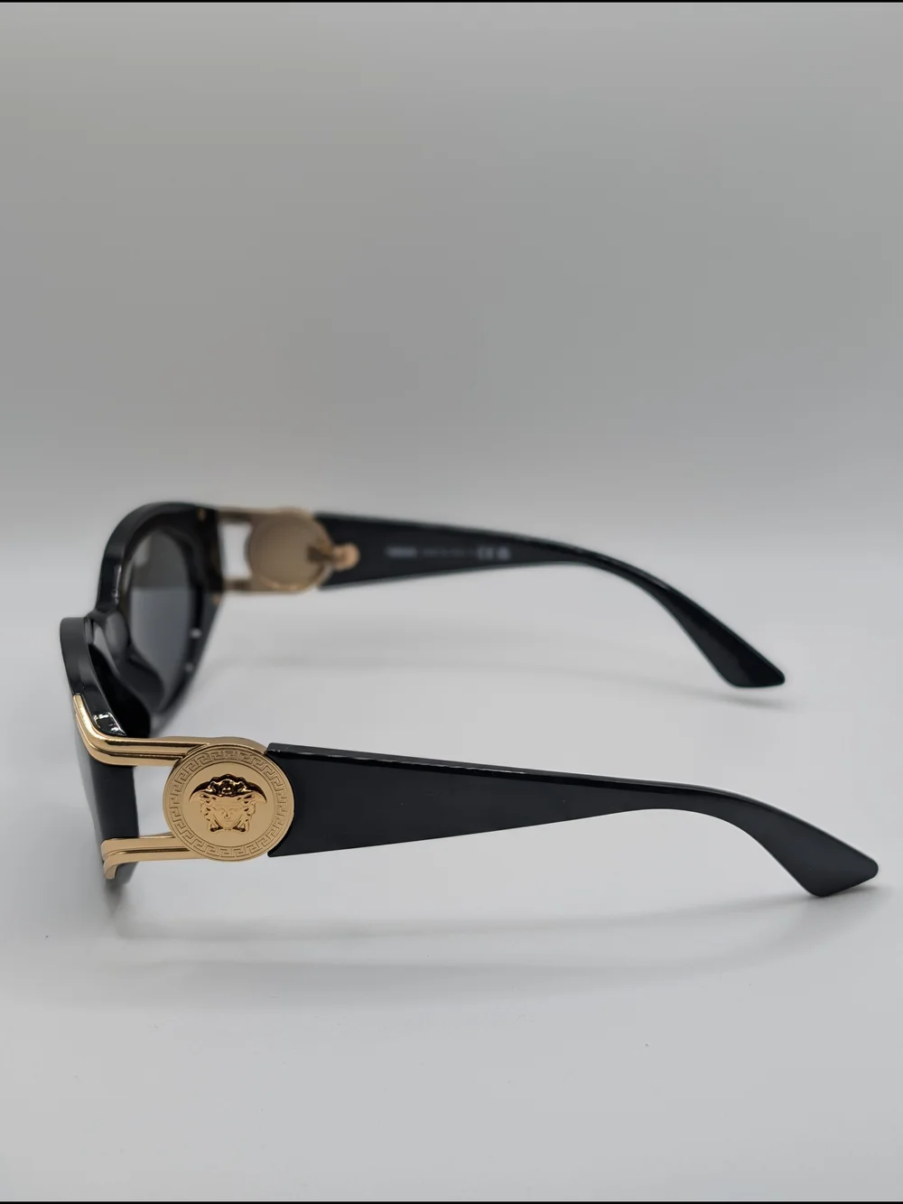 NIB Versace Black Medusa Oval VE4503U Gold Details